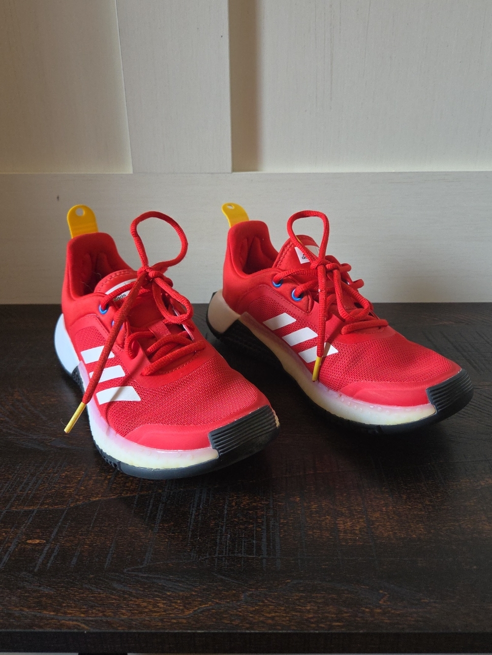 Lego X adidas Kids Sneakers Red with White Stripes